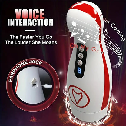 M50 Intelligent Masturbator with Sound, Vibration, and Multi-Frequency Suction Cup