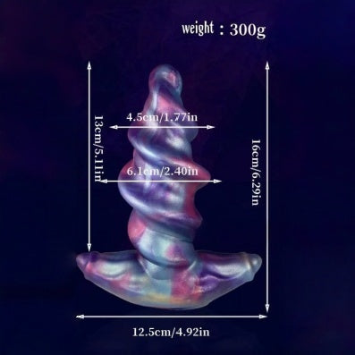 Silicone spiral anal plug, irregularly shaped dildo