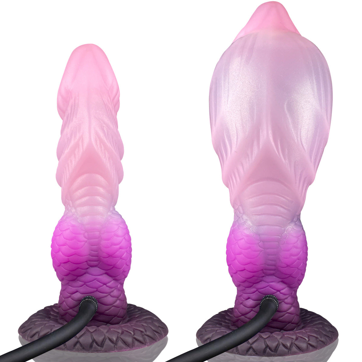 Inflatable, irregularly shaped vaginal and anal dilators for adult masturbation