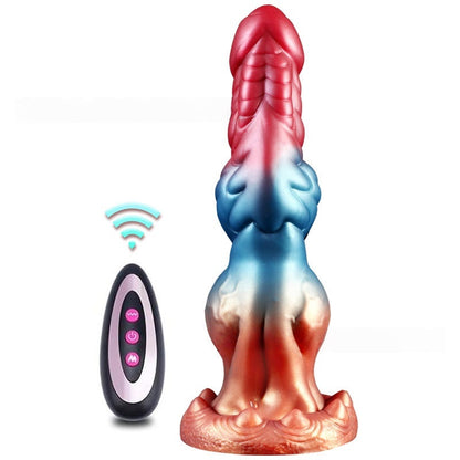 Odd-shaped, heated, telescopic, electric sex toy
