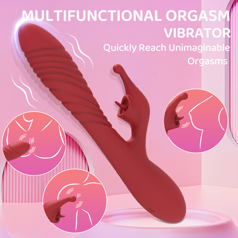 Vibrator retractable stick tongue licking clitoris G-spot masturbator