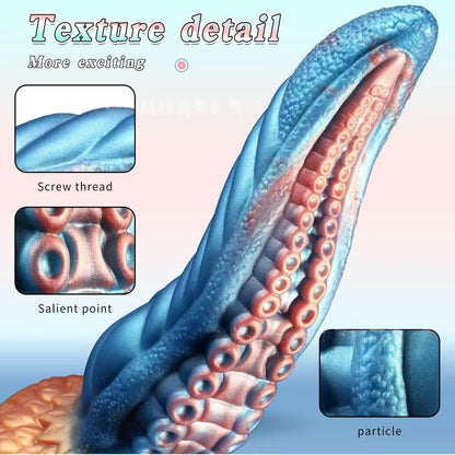 Alien-shaped anal plug, oversized dildo