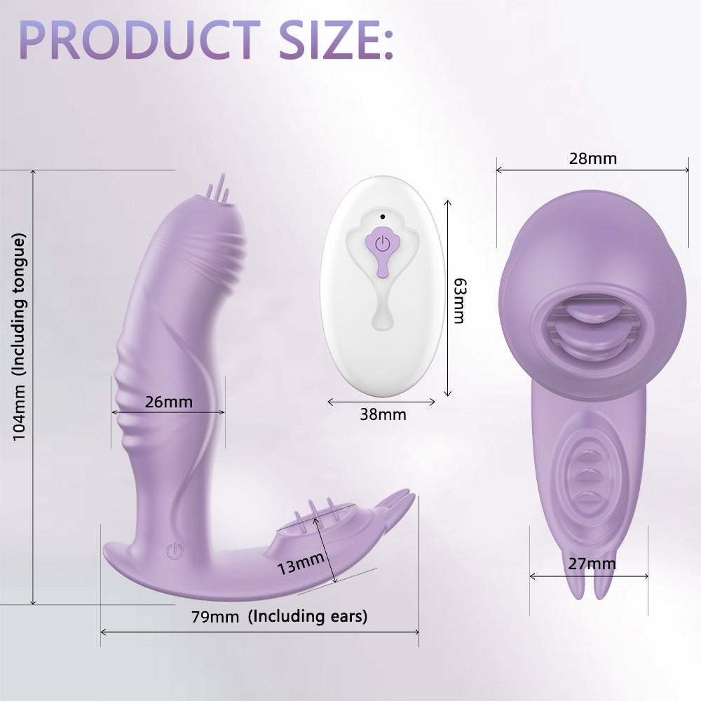Wearable vibrating egg-licking wireless remote control automatic masturbator