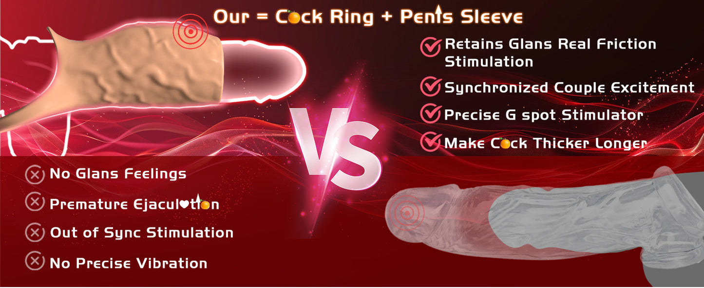 Vibrating single-ring penile sleeve