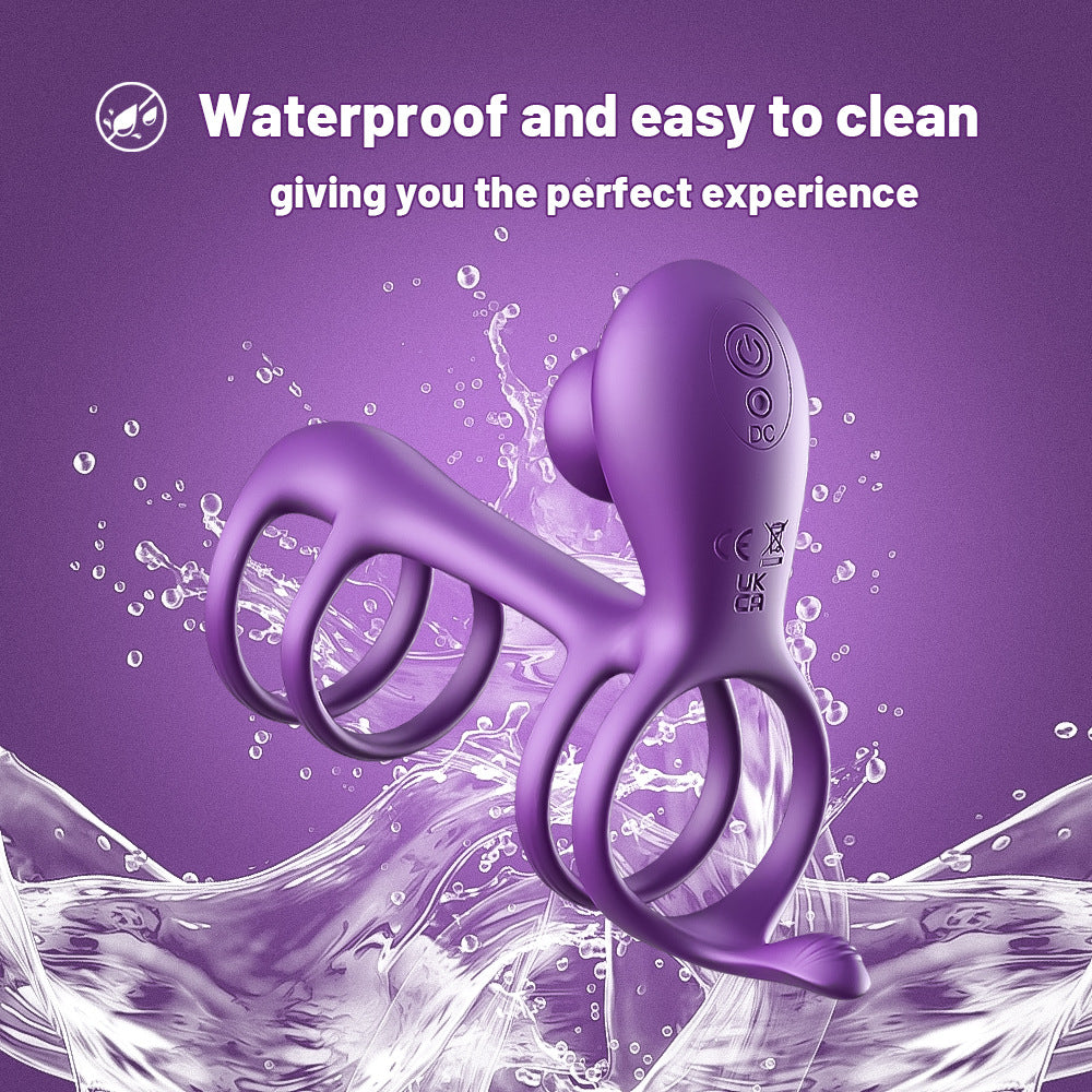 Male sex ring with silicone vibration delay penile ring