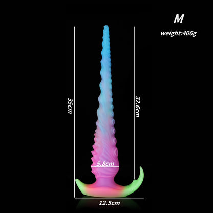 Liquid silicone long anal whip soft anal plug