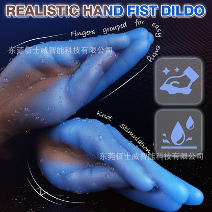 Handheld realistic dildo anal plug SM masturbation device
