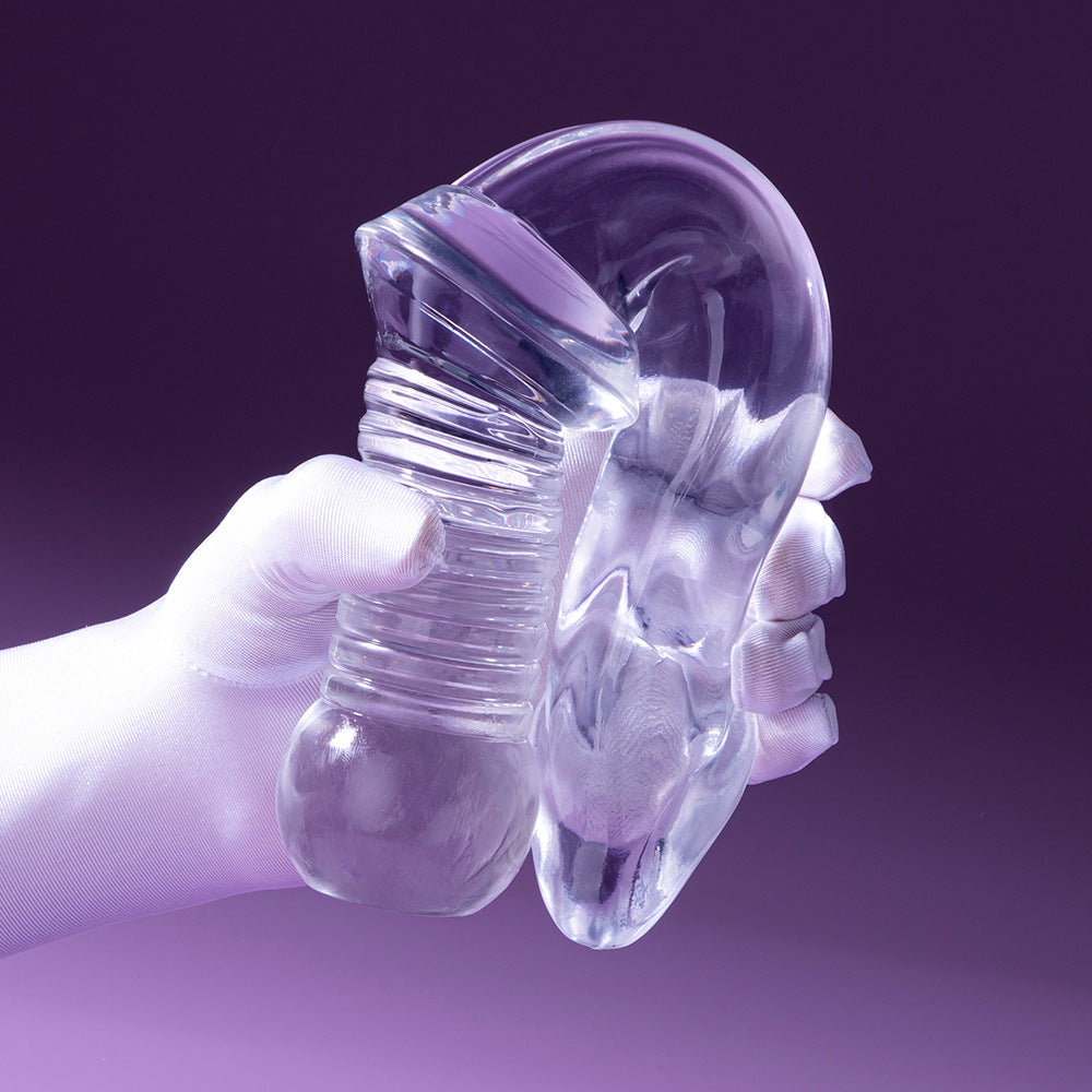 Manual sex toy with simulated penis
