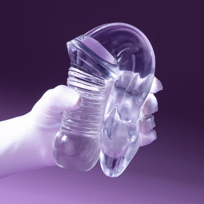 Manual sex toy with simulated penis