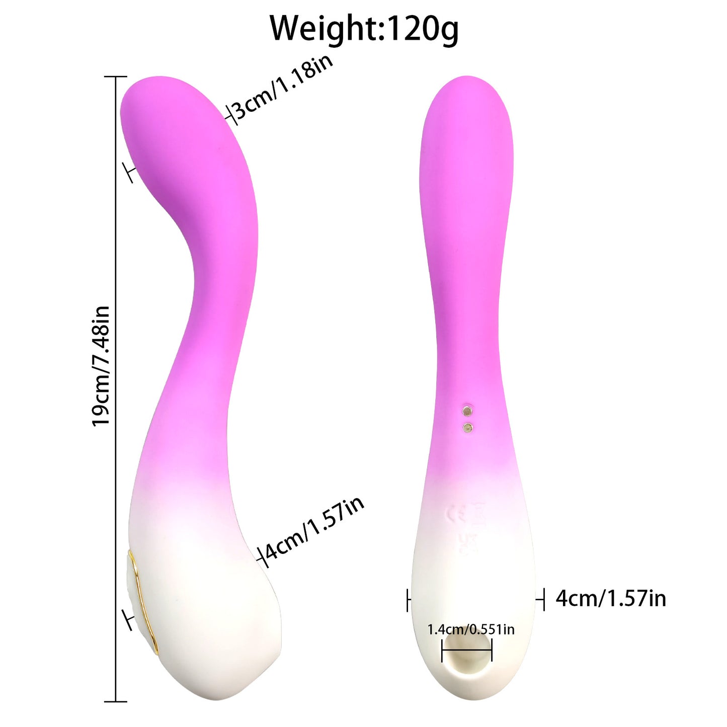 Sucking vibrating massager to stimulate clitoris