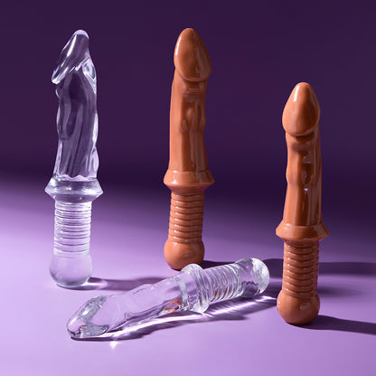 Manual sex toy with simulated penis