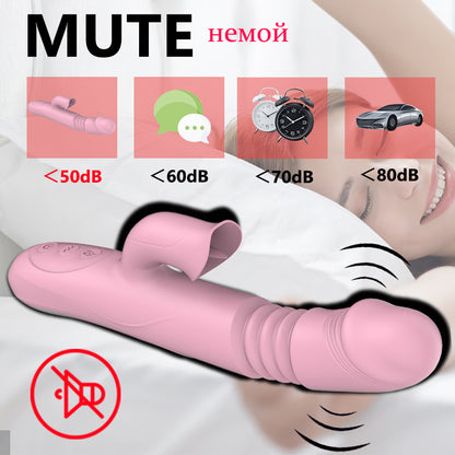 Heated vibrating stick suction telescopic masturbation machine