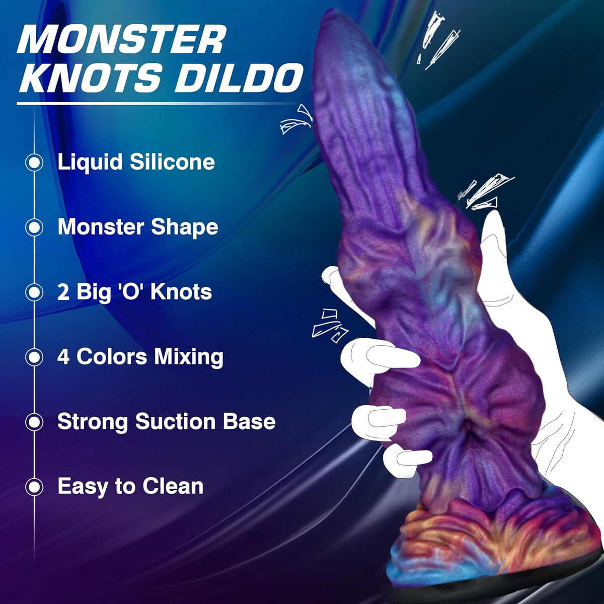 Alien double-egg silicone dildo