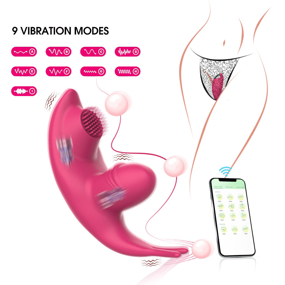 Tongue licking brush vibration wearable vibrator female masturbator