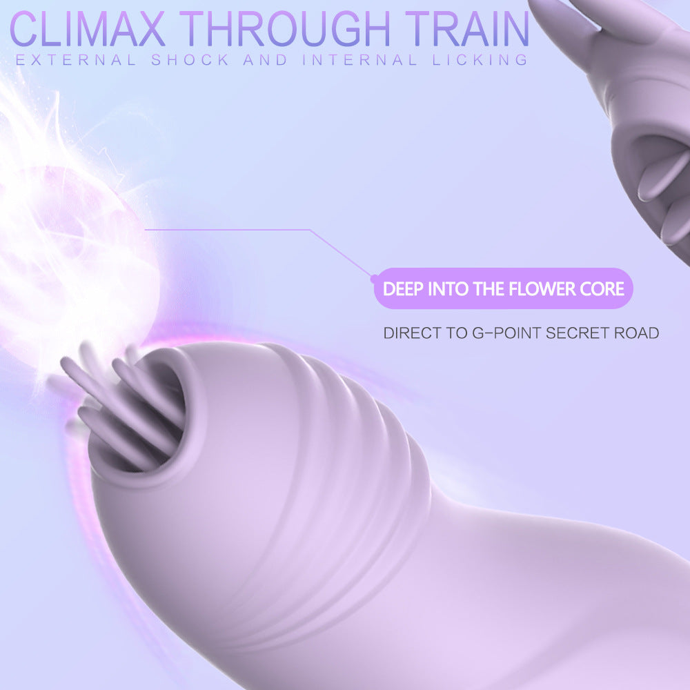 Wearable vibrating egg-licking wireless remote control automatic masturbator