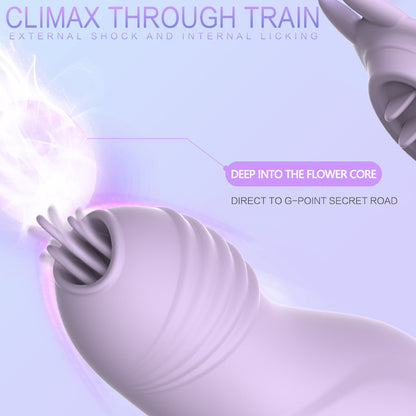 Wearable vibrating egg-licking wireless remote control automatic masturbator