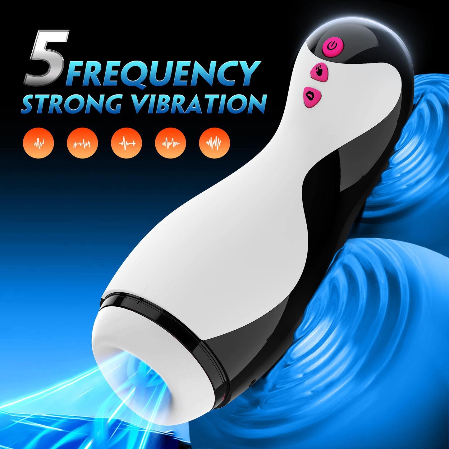 Bowling ball deep throat intelligent vibration vacuum suction sound masturbator