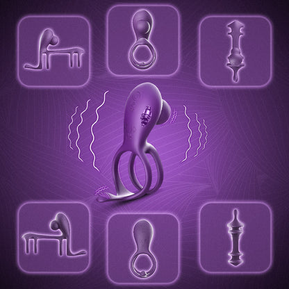 Male sex ring with silicone vibration delay penile ring