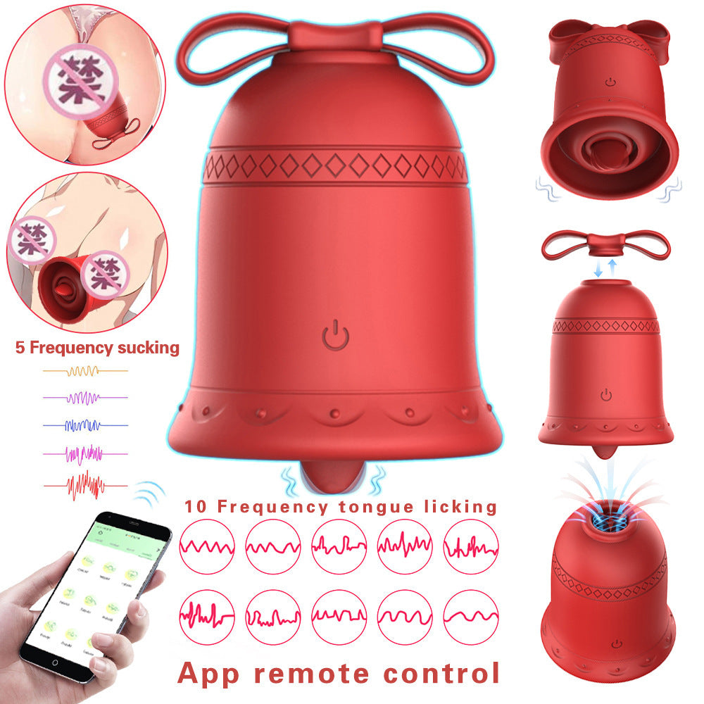 Bell sucking tongue licking flirting masturbation vibrator