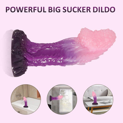 Irregularly shaped, oversized particle-filled artificial penis anal plug masturbation simulation dildo