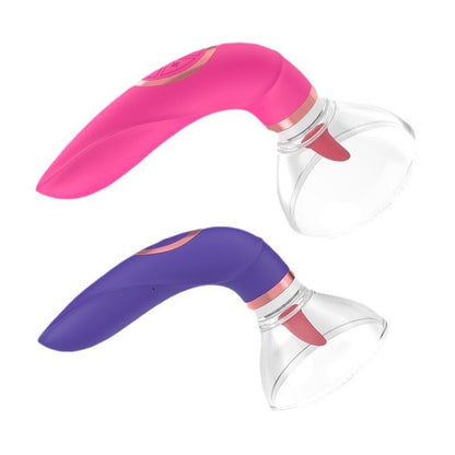 Female simulated soft tongue breast massager