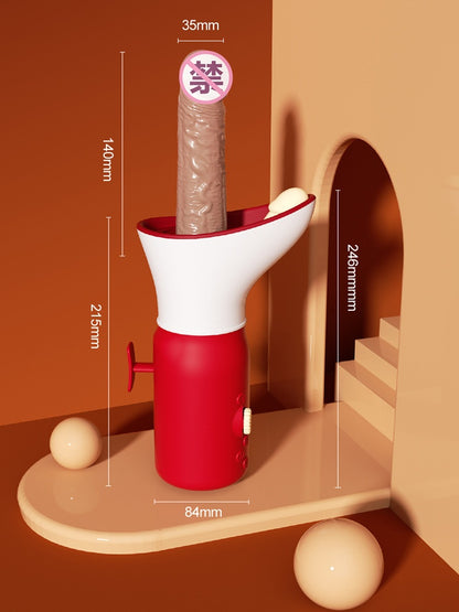 Fully automatic telescopic vibration high simulation can heat the gun machine masturbator