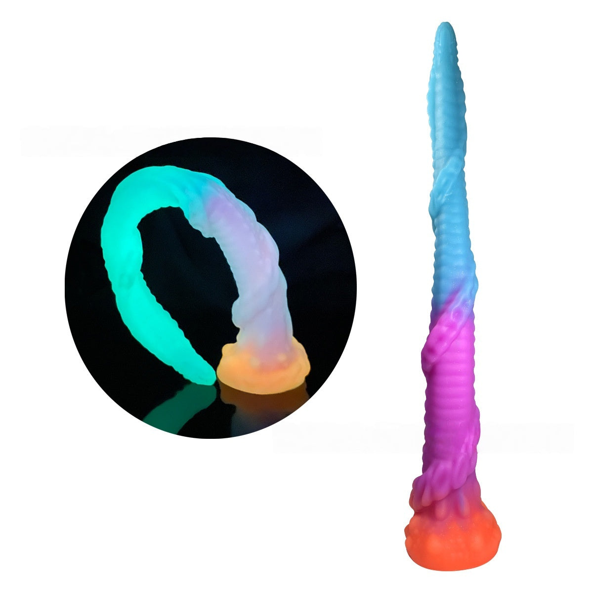 Extra-long anal plug for deep penetration and anal dilation, anal toy, alien-shaped