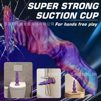 Alien double-egg silicone dildo