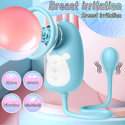 Dinosaur breast pump sucking telescopic vibrating masturbator