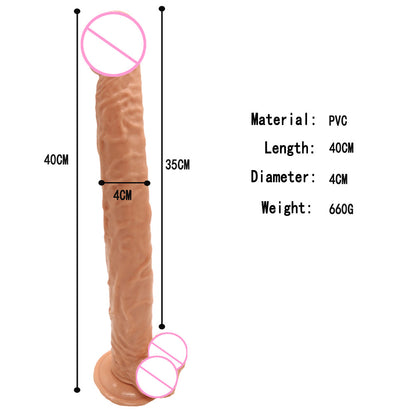 40cm Extended Extra-Large Simulated Dildo for Female Masturbation JJ Dildo Toy