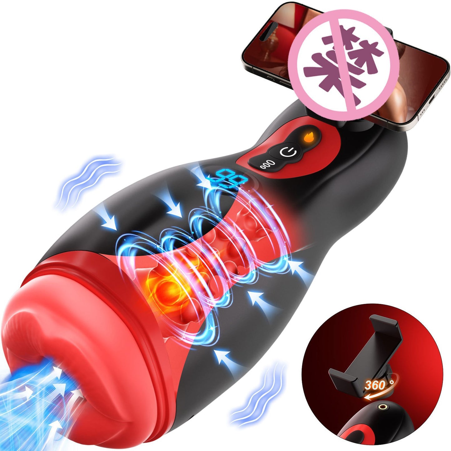 Men's sucking vibration masturbator
