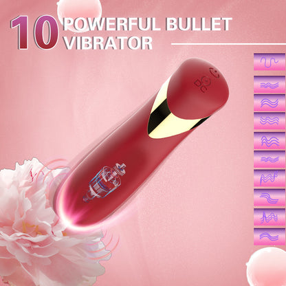 Lipstick-shaped silicone bullet vibrator invisible female masturbation device