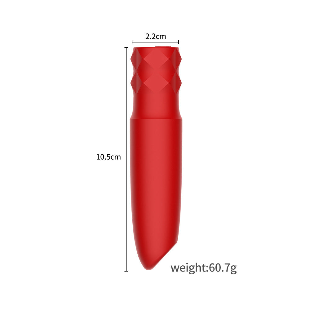 High-vibration silicone bullet-shaped vibrator