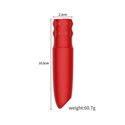 High-vibration silicone bullet-shaped vibrator