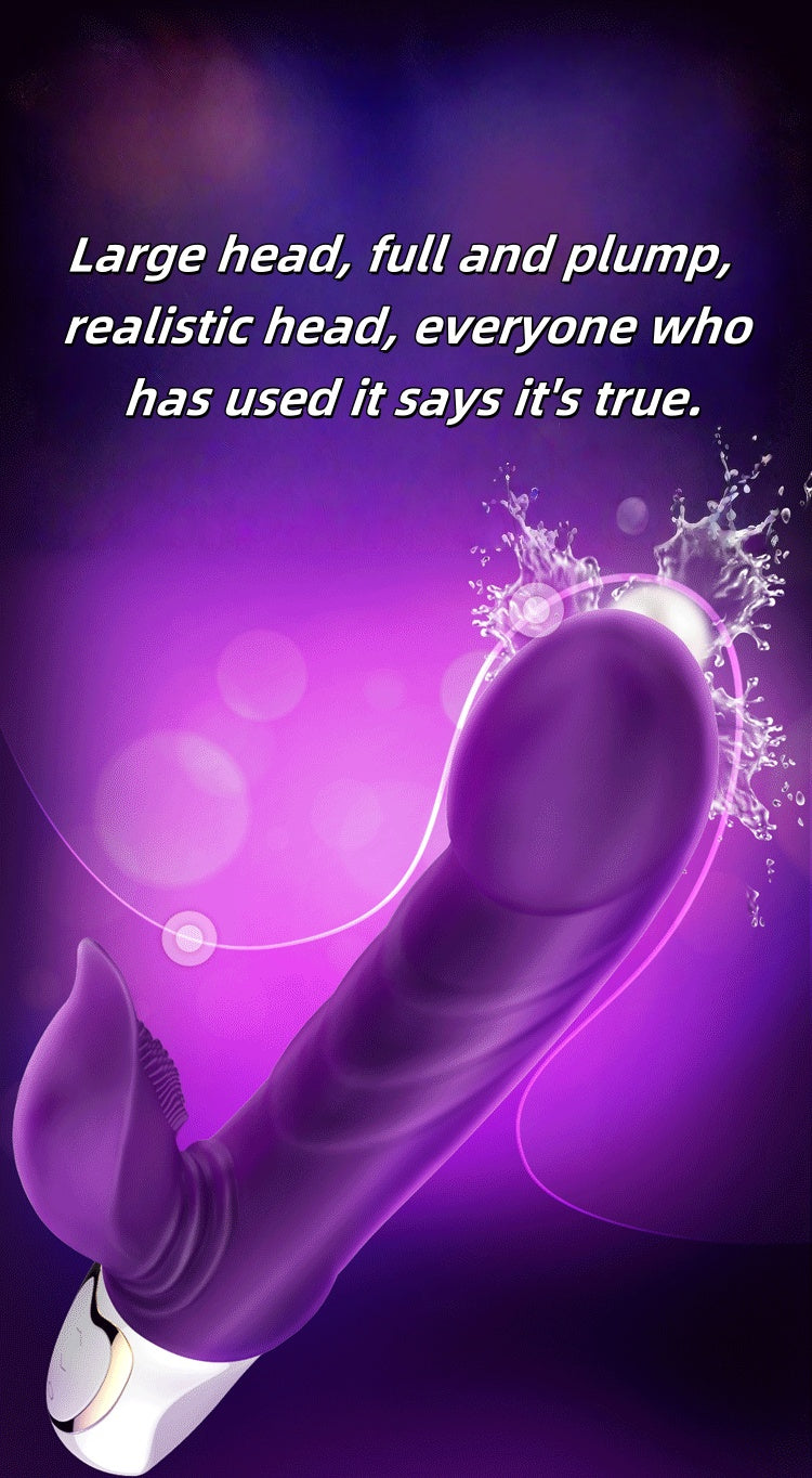 Vibrating rod female masturbator tongue licking multi-frequency vibration simulated phallus
