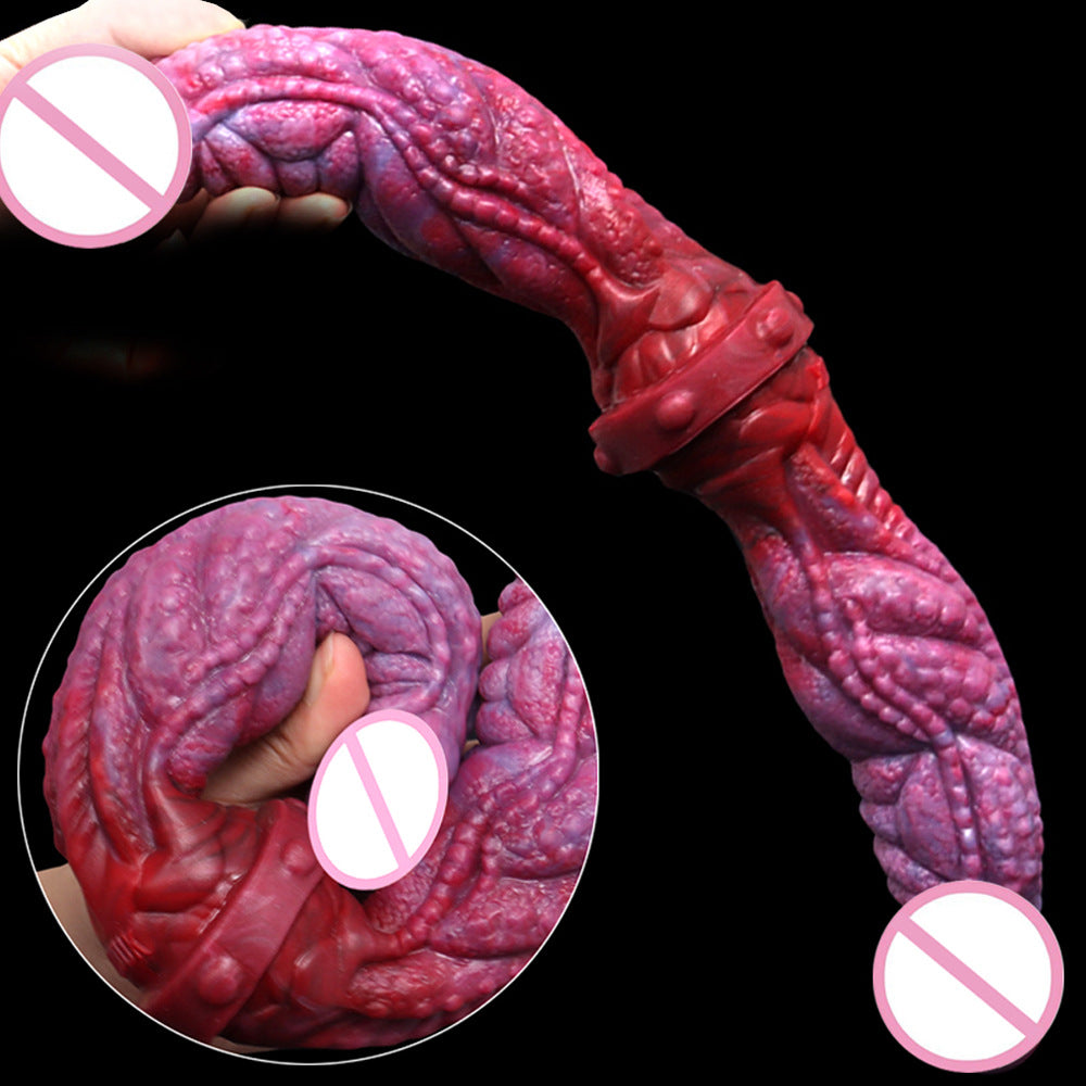 Special-shaped double-headed silicone lesbian dildo dual-use masturbator
