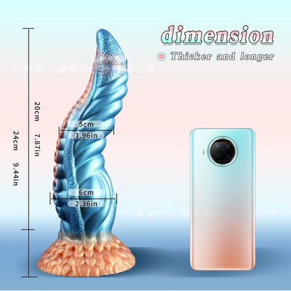 Alien-shaped anal plug, oversized dildo