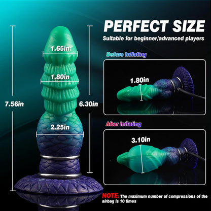 Inflatable, irregularly shaped vaginal and anal dilators for adult masturbation