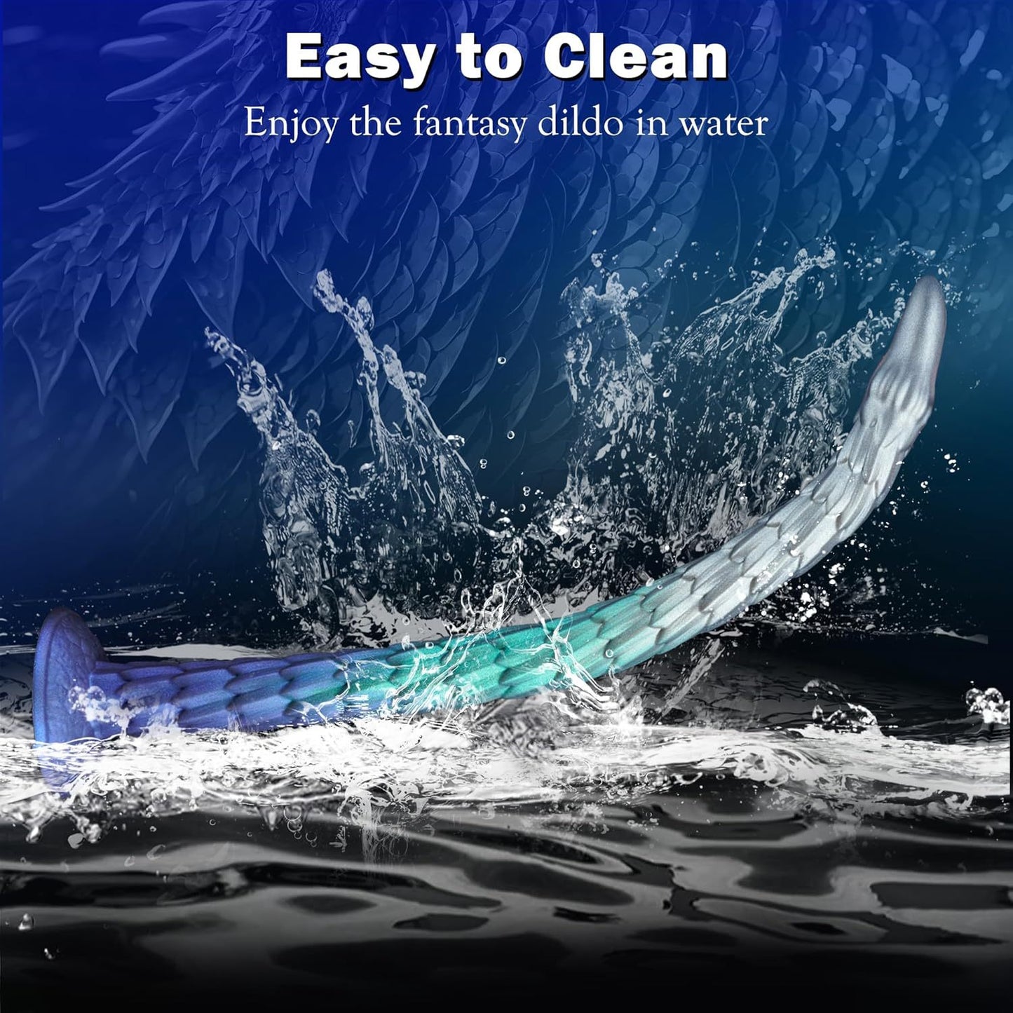 Extra-long, irregularly shaped, dragon-scale threaded anal plug simulated penis