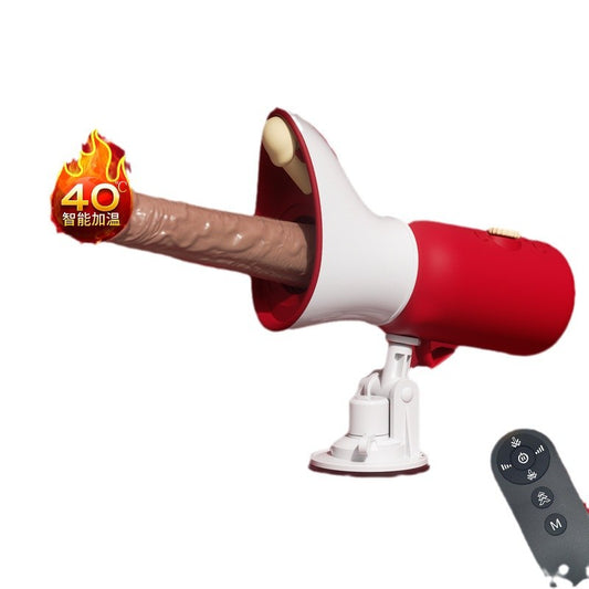 Fully automatic telescopic vibration high simulation can heat the gun machine masturbator