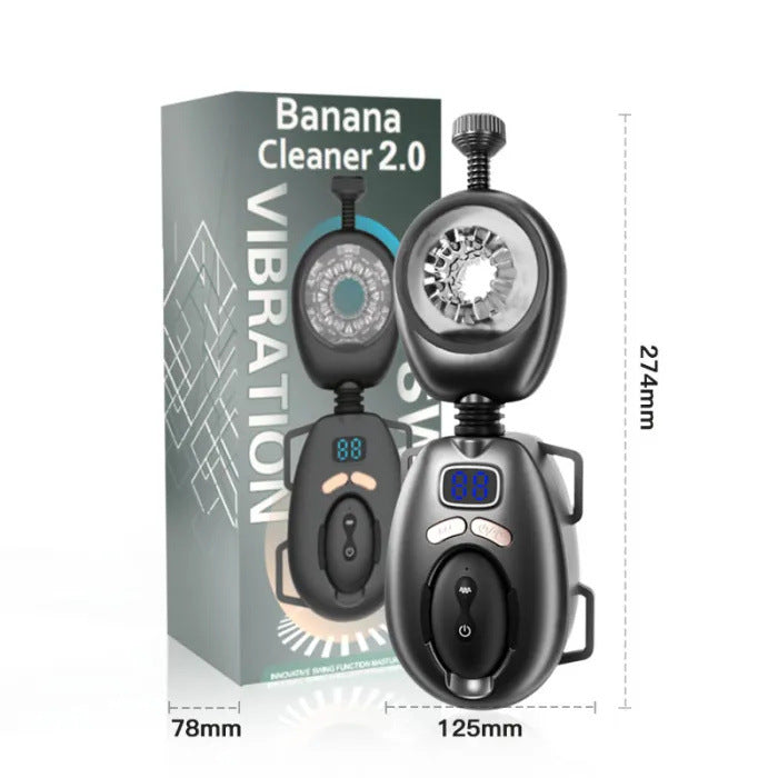 Men's belt electric masturbation cup