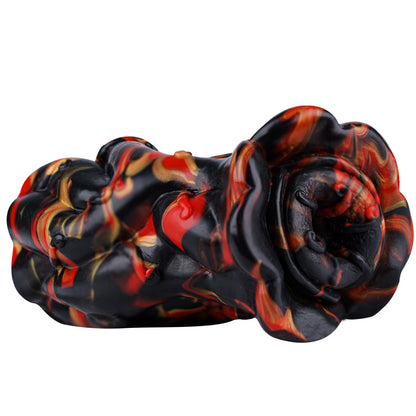 Alien-shaped male masturbator with simulated soft flesh.