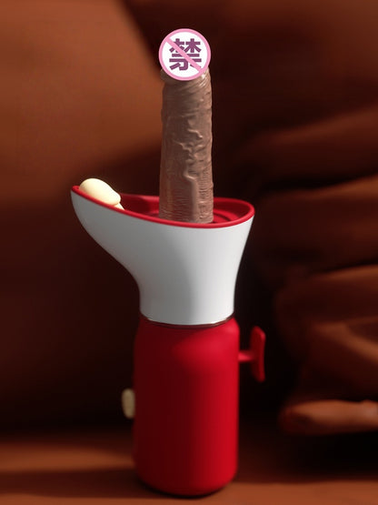 Fully automatic telescopic vibration high simulation can heat the gun machine masturbator