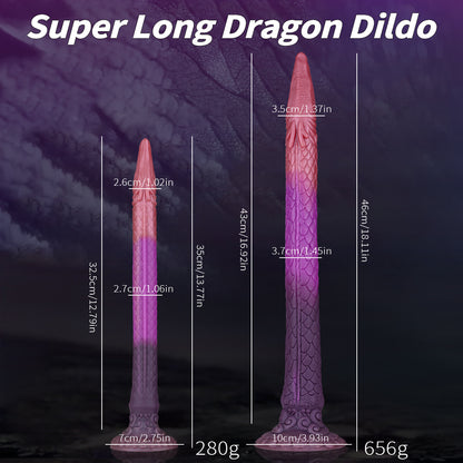 Extra Long Anal Plug with Glow-in-the-Dark Thick Whip Anal Penis Odd-Shaped Masturbator