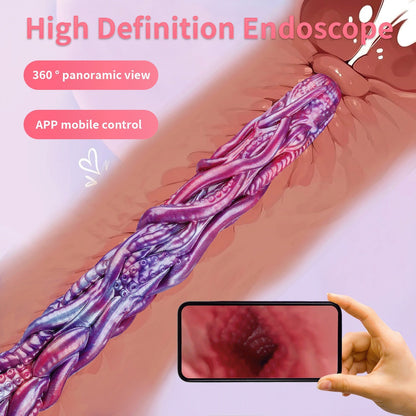 Endoscopic penis camera anal plug masturbation device