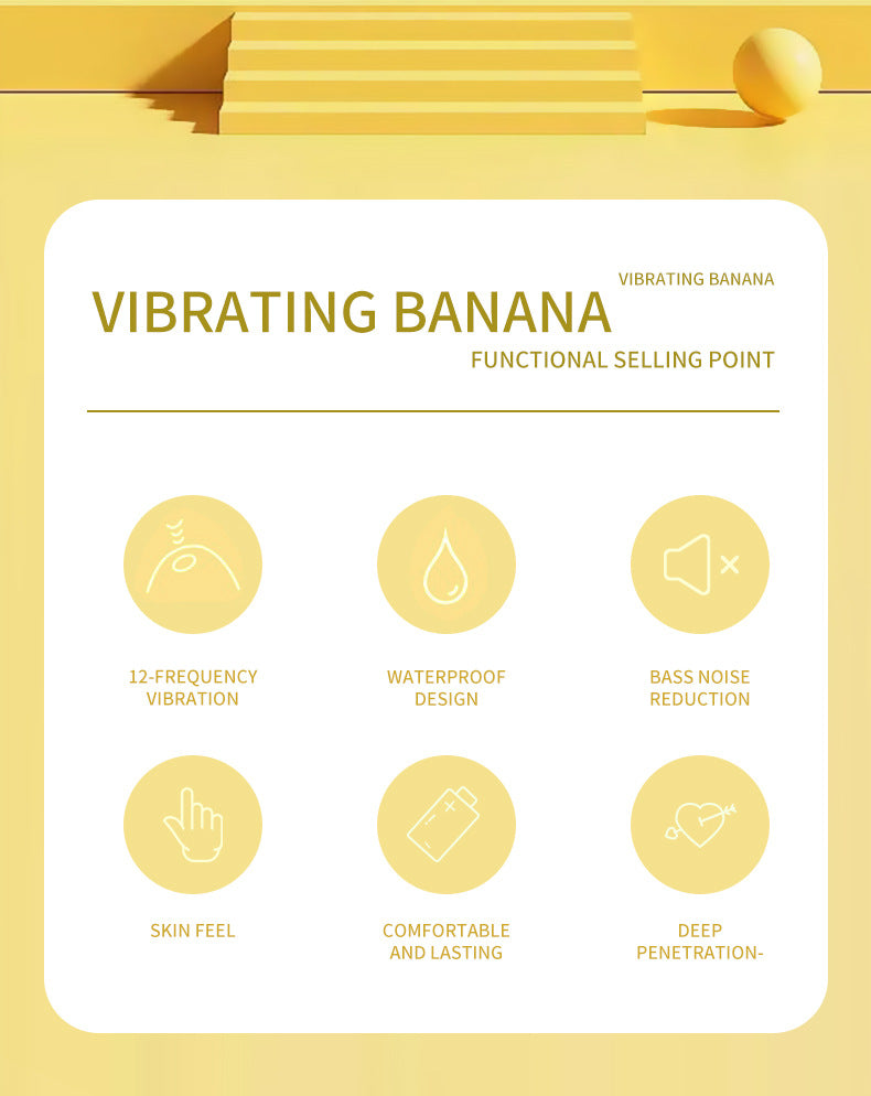Banana vibrator for flirting, masturbation, massage, small masturbator