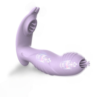 Wearable vibrating egg-licking wireless remote control automatic masturbator