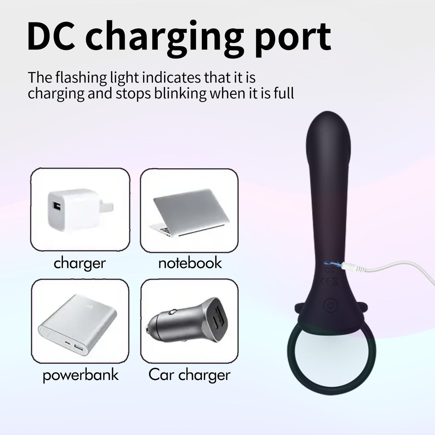 Mobile phone remote control anal couple resonance male wear silicone double ring dildo
