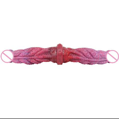 Special-shaped double-headed silicone lesbian dildo dual-use masturbator