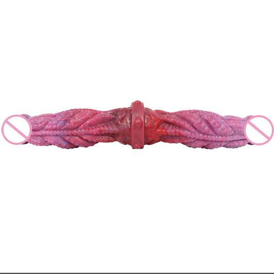 Special-shaped double-headed silicone lesbian dildo dual-use masturbator